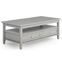 Simpli Home - Warm Shaker Coffee Table - Fog Grey - Front_Zoom