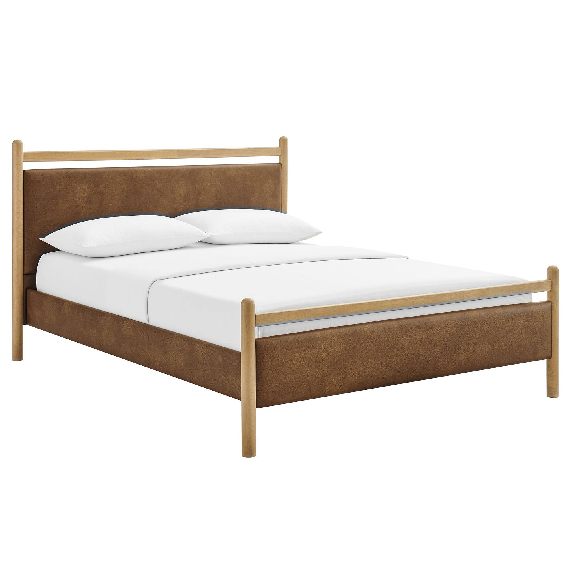 Alt View 2. Modway - Ginny Platform Bed Frame by Modway - Light Oak Canyon.