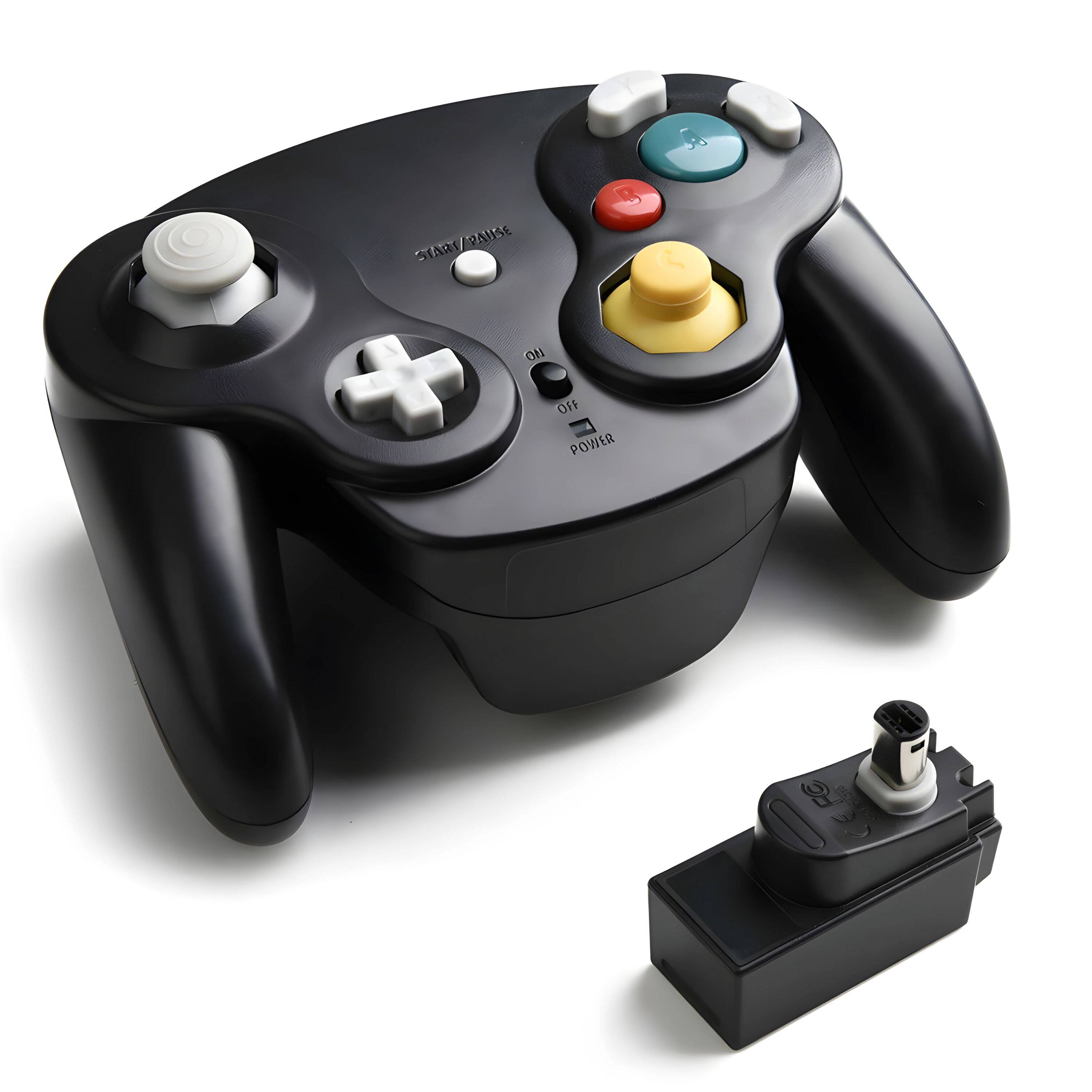 Kitcheniva - Wireless Game Controller With Adapter For Nintendo Game Cube - Black