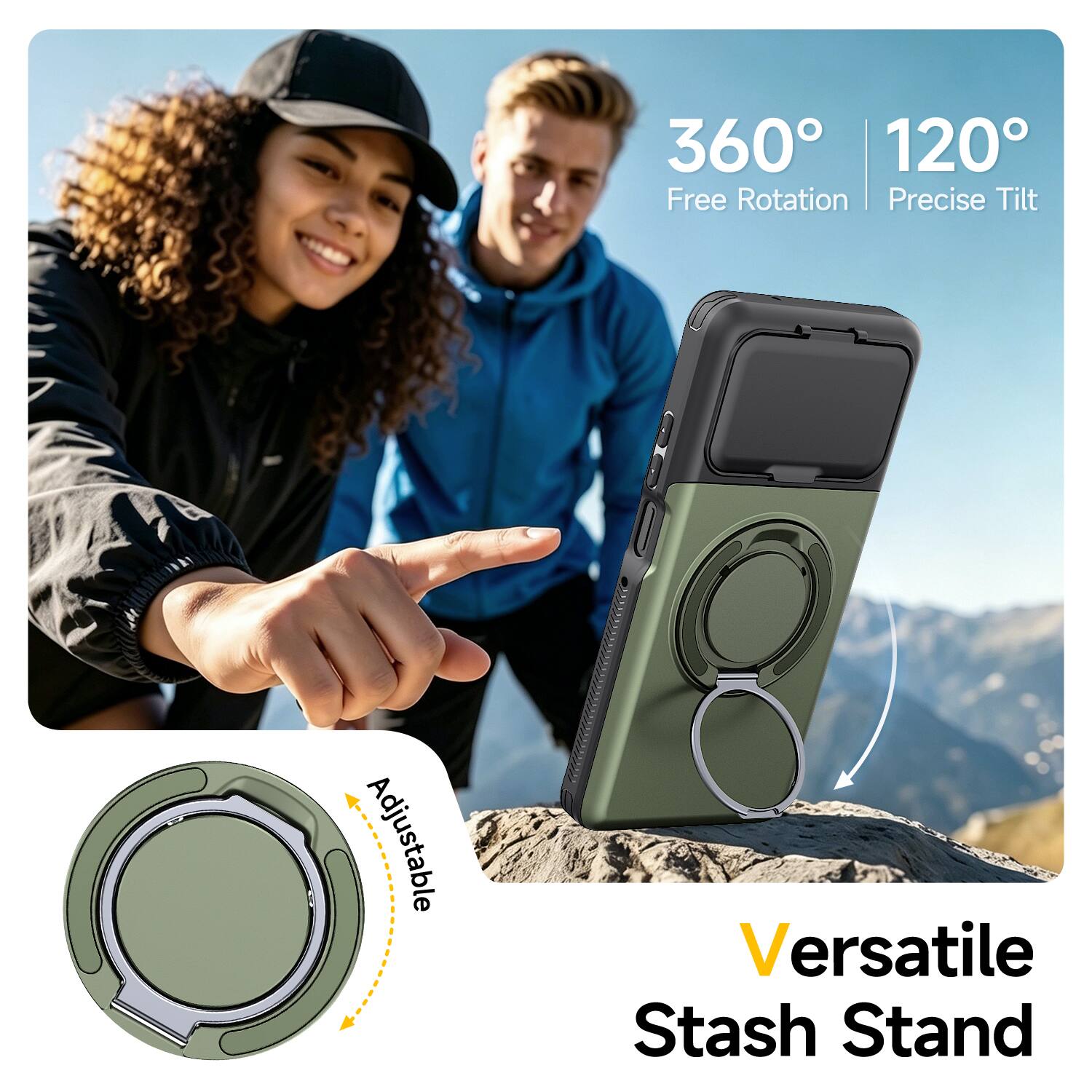 Dteck for Motorola G Power 5G 2026/2025 Rugged Case with Card Holder ...