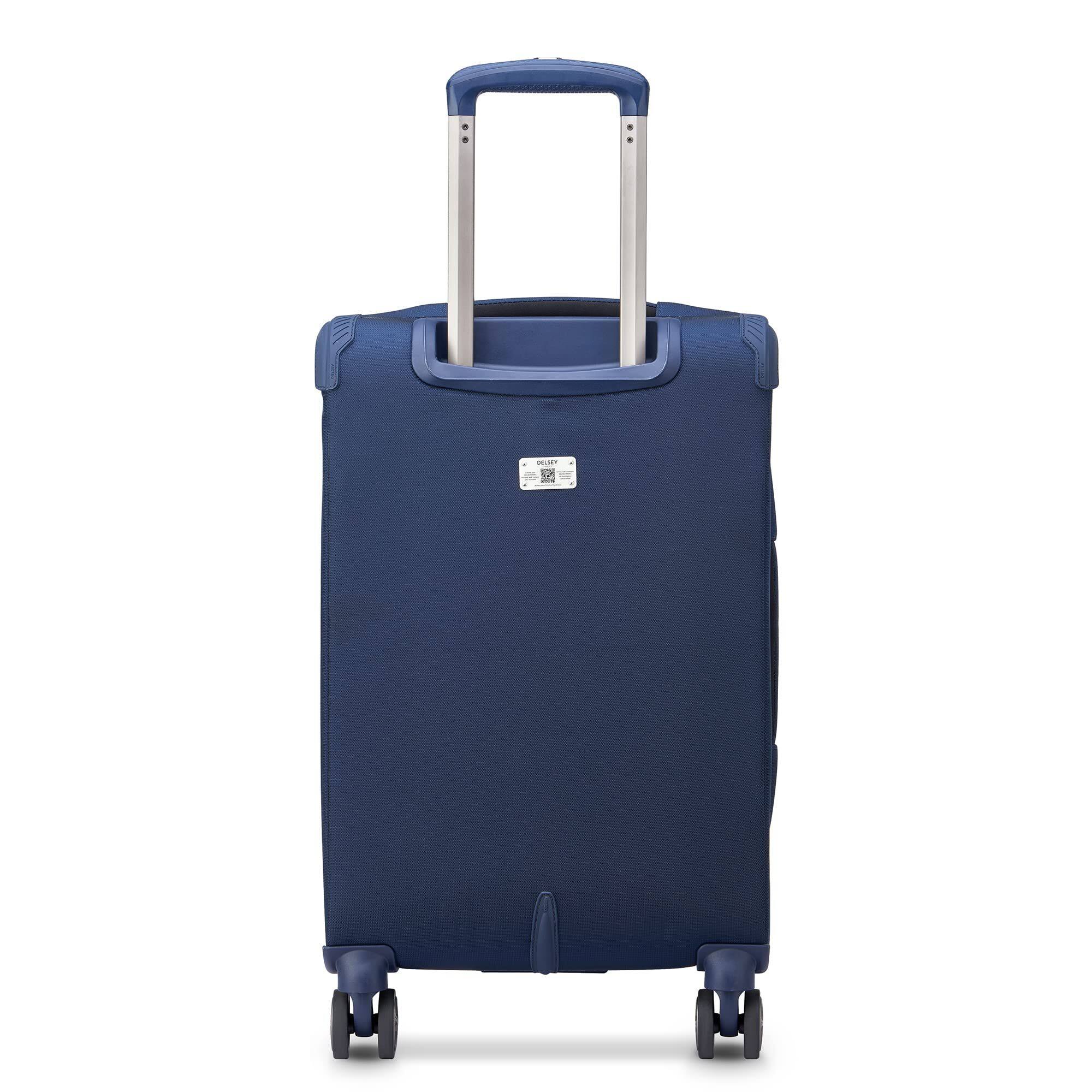 Alt View 1. Delsey - Delsey Helium DLX Expandable Spinner Carry-On Luggage - 21" Small - Navy.