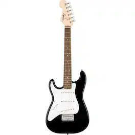 Squier - Mini Stratocaster Left-Handed Electric Guitar, Laurel Fingerboard, Black