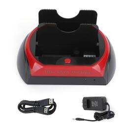 Topteng - Dual-Bay Hard Drive Dock for IDE & SATA - USB 2.0, Reads 2.5”/3.5” HDD/SSD, with One-Touch Backup