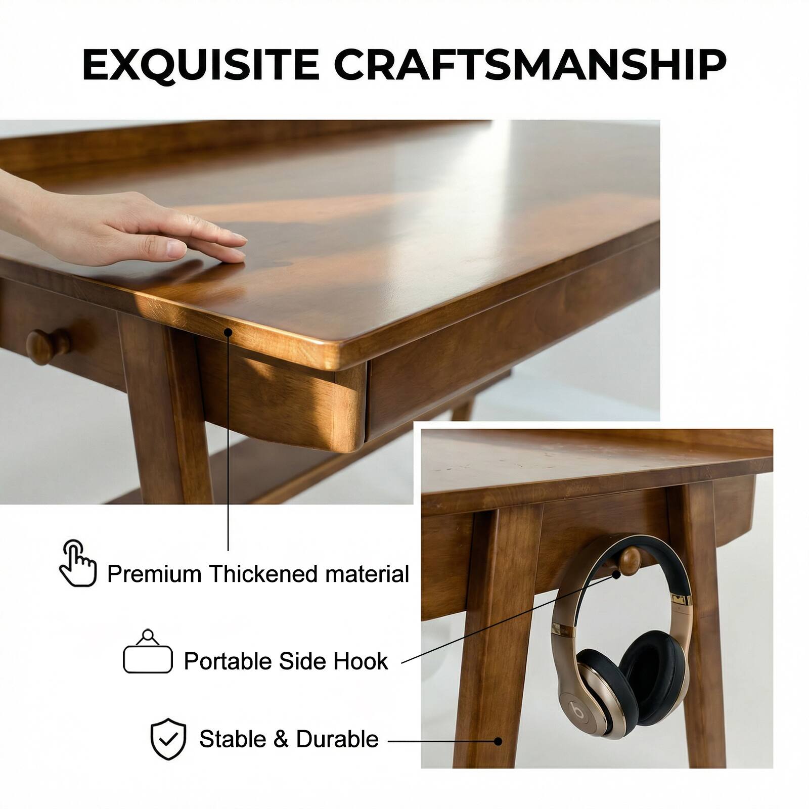 EXQUISITE CRAFTSMANSHIP

- Premium Thickened material
- Portable Side Hook
- Stable & Durable