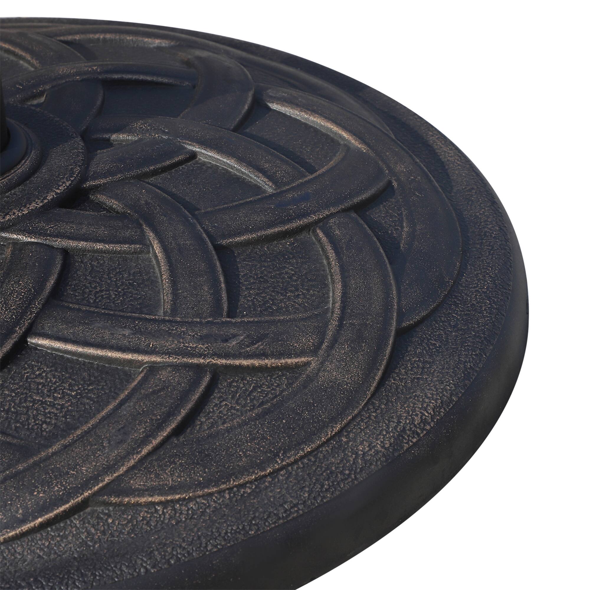 Alt View 8. Outsunny - 22" 42 lbs Round Resin Umbrella Base Stand Market Parasol Holder with Beautiful Decorative Pattern & Easy Setup - Bronze.