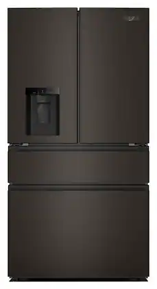 Whirlpool - 29 Cu. Ft. Family-Sized Capacity French Door Refrigerator with Flexible Temperature Drawer - Print Resist Blk Stnlss