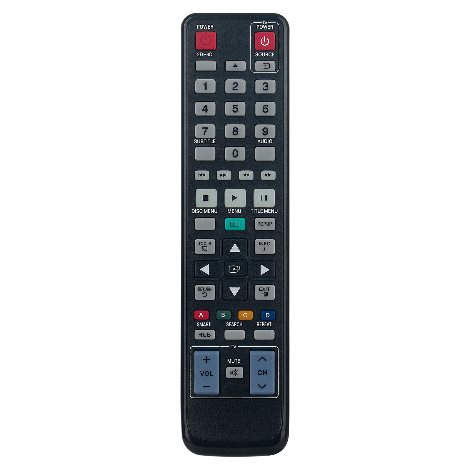 VINABTY - New AK59-00124A Replaced Remote Fits for Samsung DVD Player BD-D6500 BD-D7000 BD-D7500 BD-D700 BD-D5500C/ZA BD-D6700 - Black