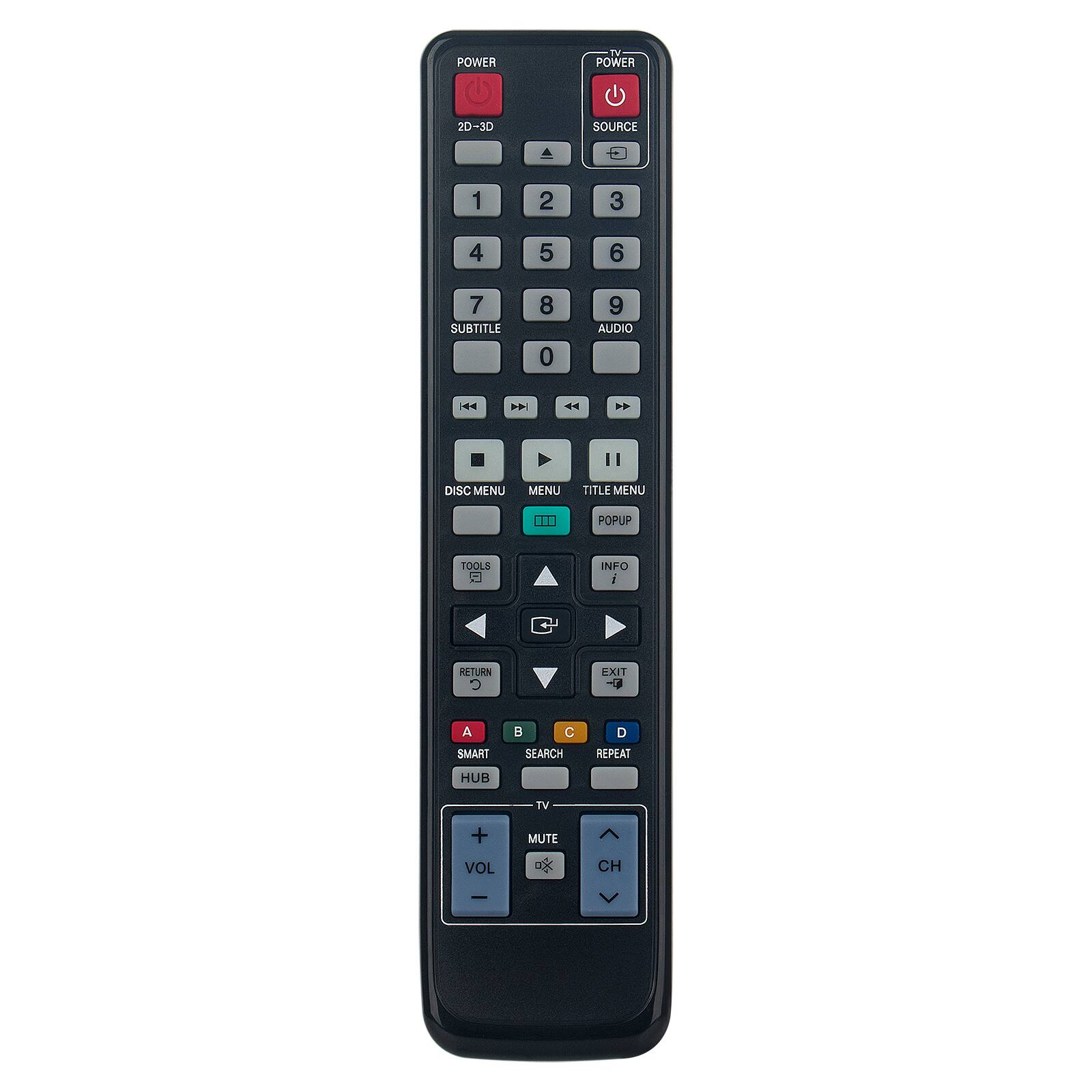POWER  
2D-3D  
SOURCE  
1 2 3 4 5 6 7  
SUBTITLE 8 0 9  
AUDIO  
DISC MENU MENU TITLE MENU  
TOOLS F INFO i RETURN C EXIT  
A SMART B C SEARCH D REPEAT  
TV  
VOL MUTE CH