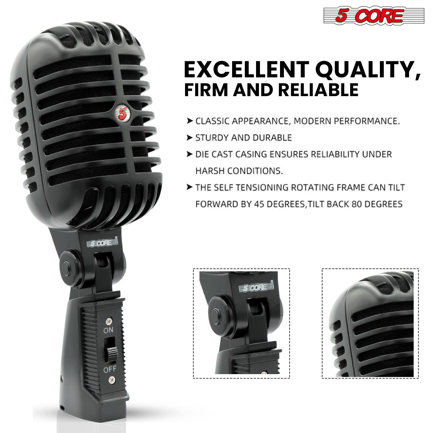 5 CORE

EXCELLENT QUALITY, FIRM AND RELIABLE

- CLASSIC APPEARANCE, MODERN PERFORMANCE.
- STURDY AND DURABLE
- DIE CAST CASING ENSURES RELIABILITY UNDER HARSH CONDITIONS.
- THE SELF TENSIONING ROTATING FRAME CAN TILT FORWARD BY 45 DEGREES, TILT BACK 80 DEGREES