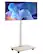 Front. VEVOR - Rolling TV Stand, Mobile TV Cart for 32-70 Inch Screens, 25° Left-Right Rotation and Height Adjustable TV - White.