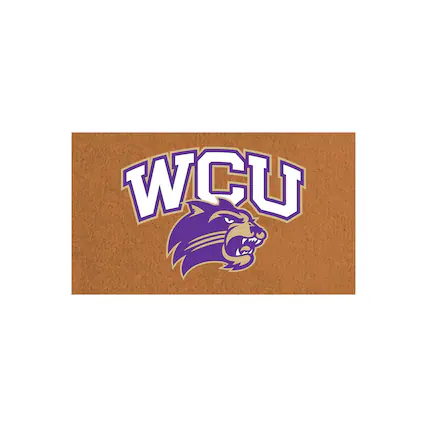 Front. Evergreen Enterprises - Western Carolina Catamounts 28" x 16" Team Logo Outdoor Coir Mat - Multicolor.