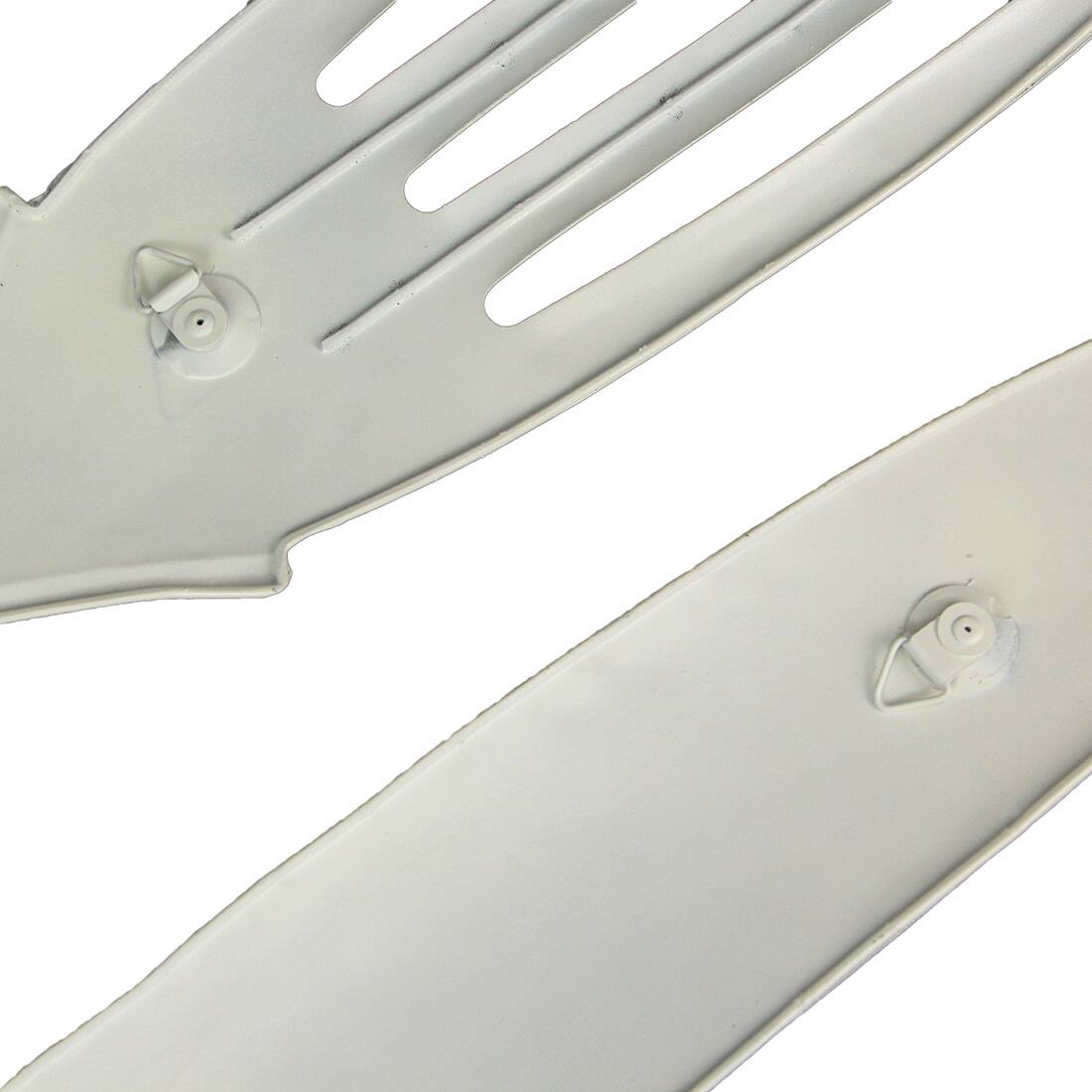 Alt View 9. Zeckos - 30 In Large Utensil Wall Art Decorative Knife Spoon Fork Farmhouse Kitchen Decor - White.