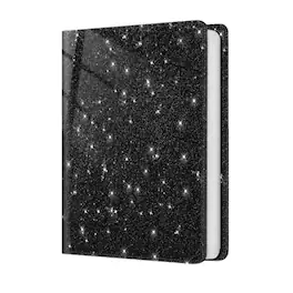 Stock Preferred - 4x6 Photo Album 112 Pocket Capacity Mini Book with Vegan PU Leather Cover - Glittering Black