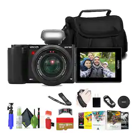 Bundle - Minolta - 72MP Camera w/10x Optical Zoom, Black