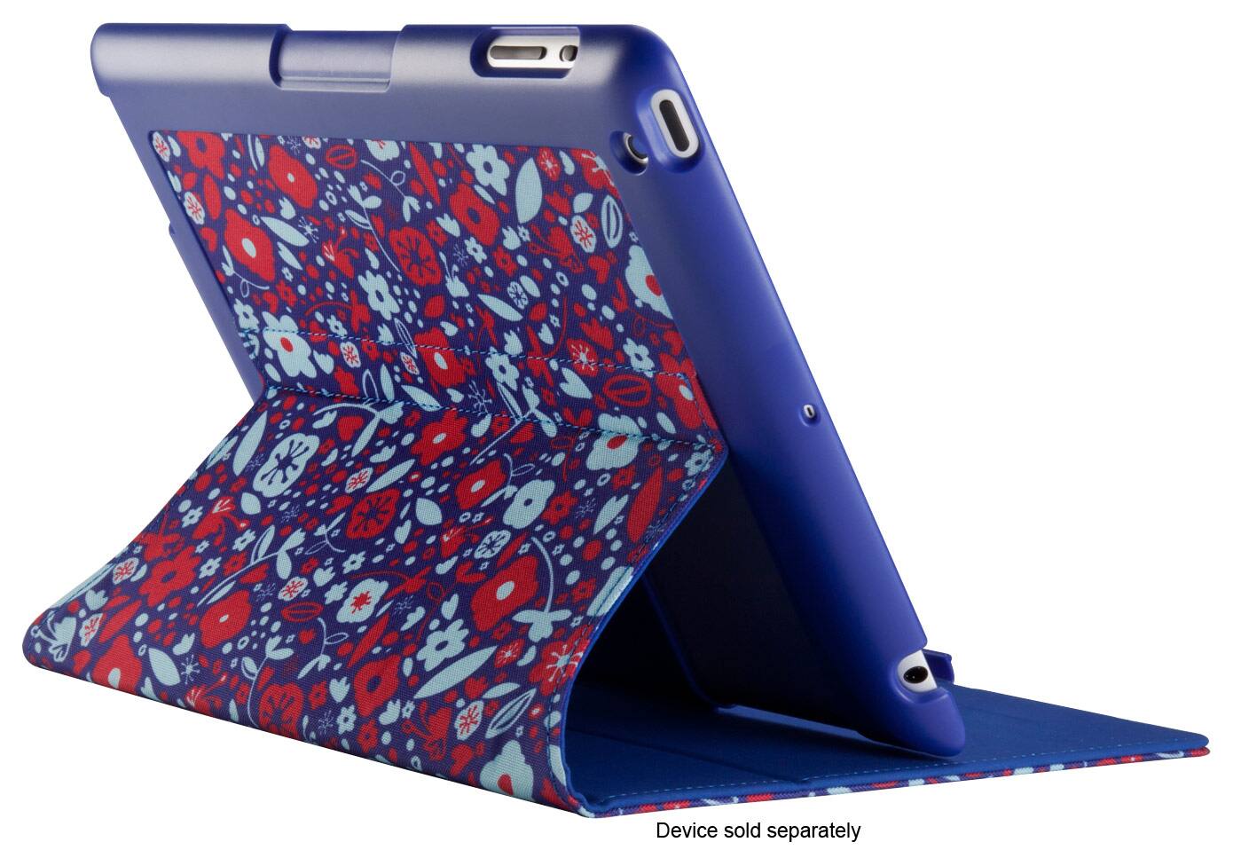 Front. Speck - FitFolio Case for Apple® iPad® 2, iPad 3rd Generation and iPad with Retina - Floral Blue/Red.