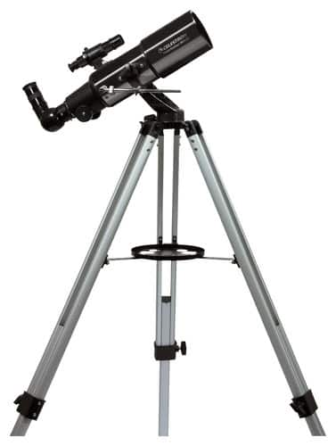 Celestron - PowerSeeker 80AZS 400mm Refractor Telescope - Black - Angle
