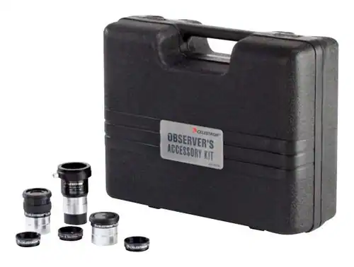 Angle. Celestron - Observer's 8-Piece Accessory Kit for Select Telescopes - Black.