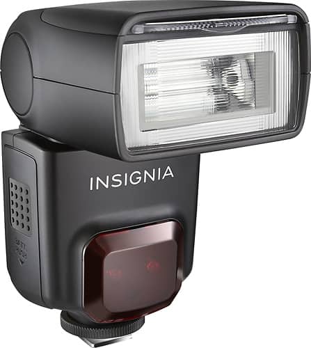 Insignia™ - TTL External Flash for Canon - Black - Angle
