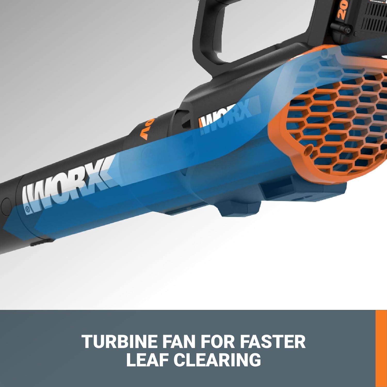 20 DV WORX TURBINE FAN FOR FASTER LEAF CLEARING