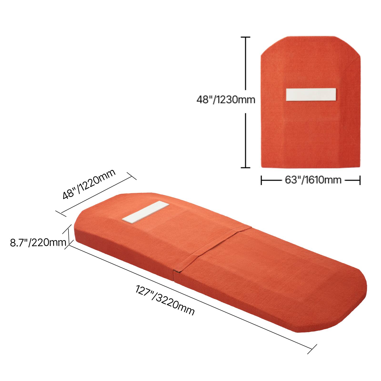 48"/1230mm  
63"/1610mm  
48"/1220mm  
8.7"/220mm  
127"/3220mm