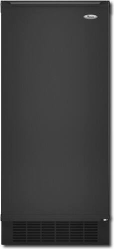 Front Standard. Whirlpool - 15" 50 lb. Built-In Icemaker - Black-on-Black.