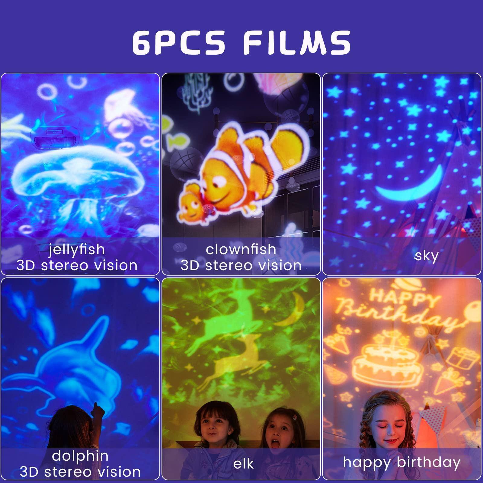 6PCS FILMS

- jellyfish 3D stereo vision
- clownfish 3D stereo vision
- sky
- dolphin 3D stereo vision
- elk
- happy birthday