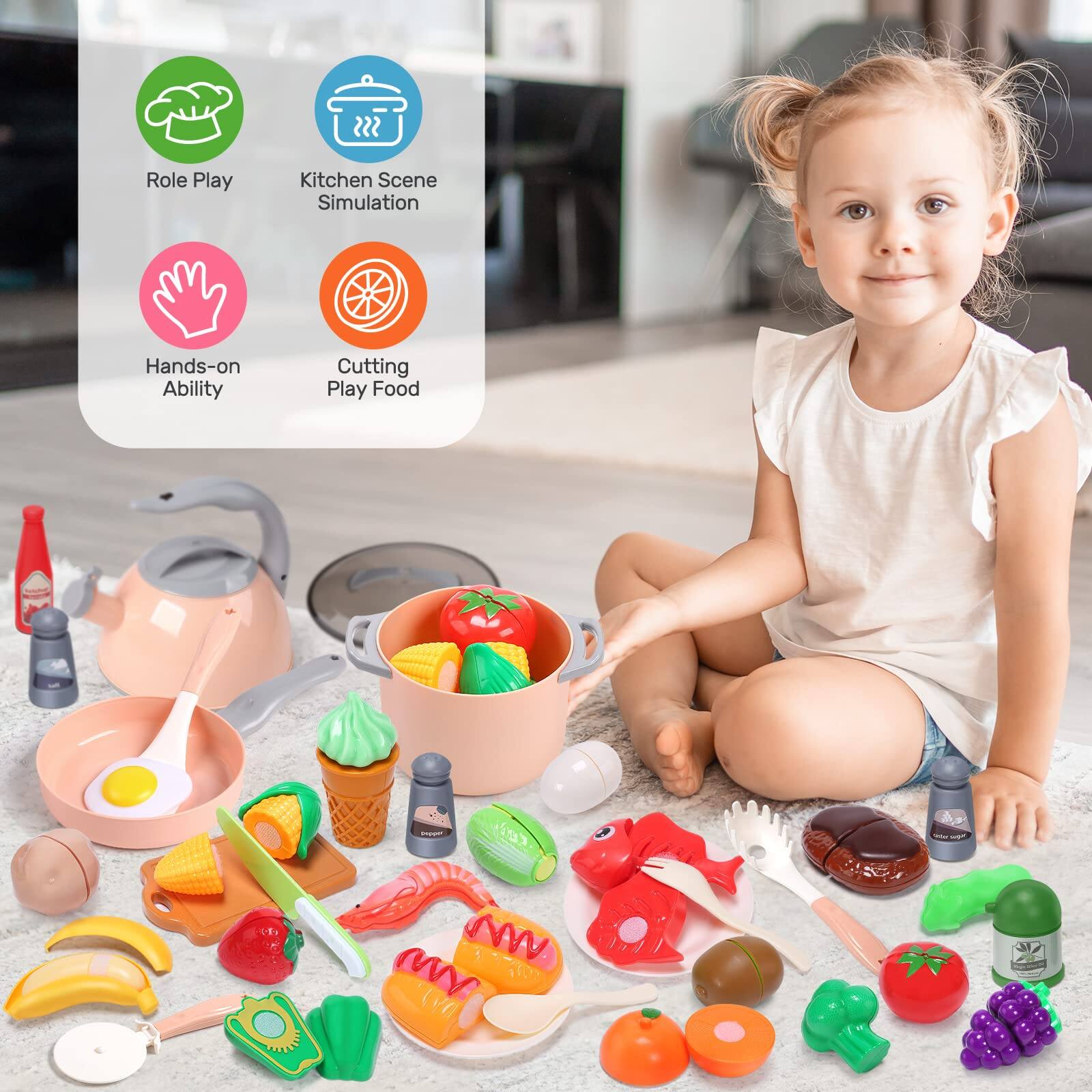 Role Play  
Kitchen Scene Simulation  
Hands-on Ability  
Cutting Play Food
