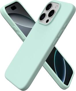 Ornarto - Designed for iPhone 16 Pro Case 6.3", Liquid Silicone 3 Layers Full Covered Protective Cover - Mint Green