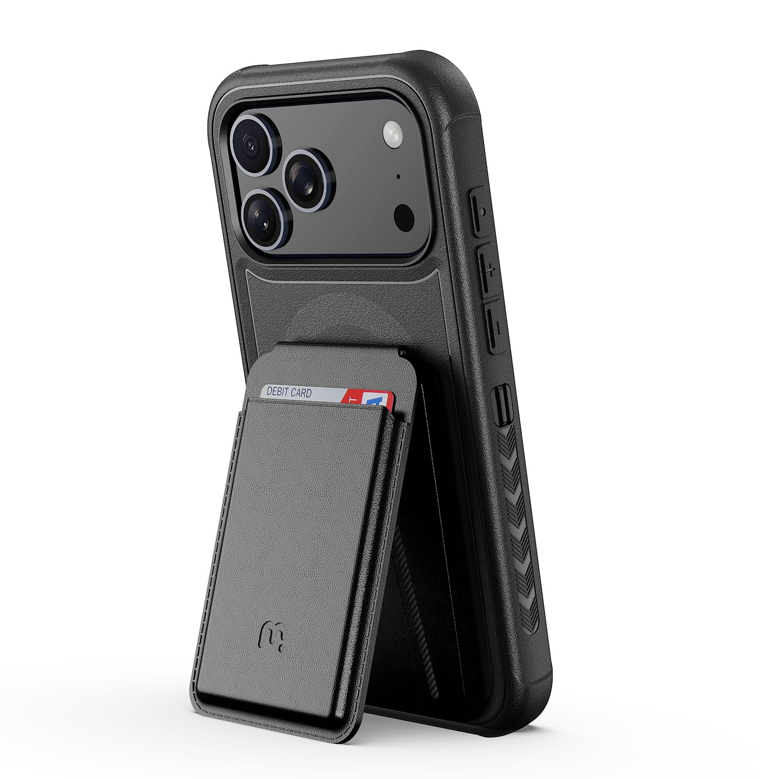 Mybat Pro - Maverick Series Rogue Edition MagSafe Case + MagStash Wallet Folio for iPhone 17 Pro Max - MagSafe compatible - Black