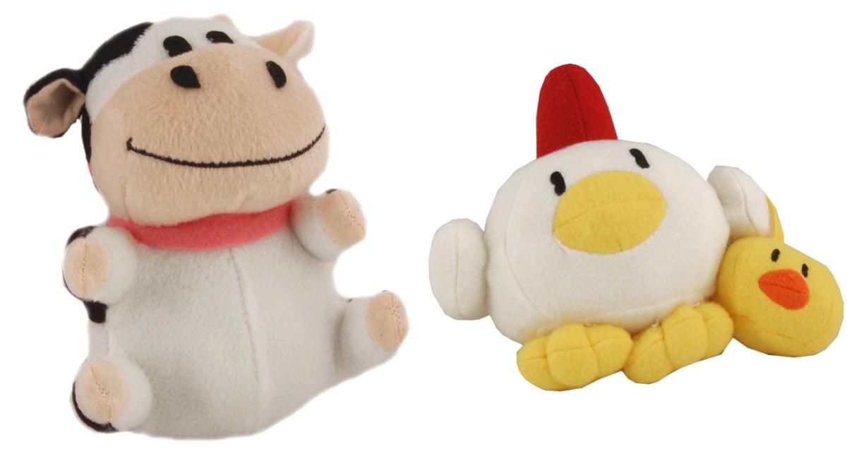 Front. Natsume - Harvest Moon Tree Of Tranquility Plush Set of 2 with Cow and Chicken.