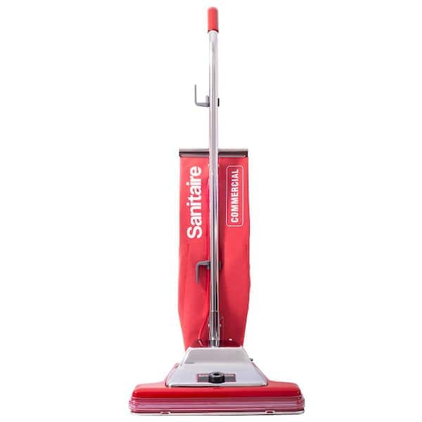 Eureka - Sanitaire SC689B Commercial Upright Vacuum – Bagless Dirt Cup, 5 A Motor, 12″ Path, Quick-Release Cup, 30′ Cord - Red