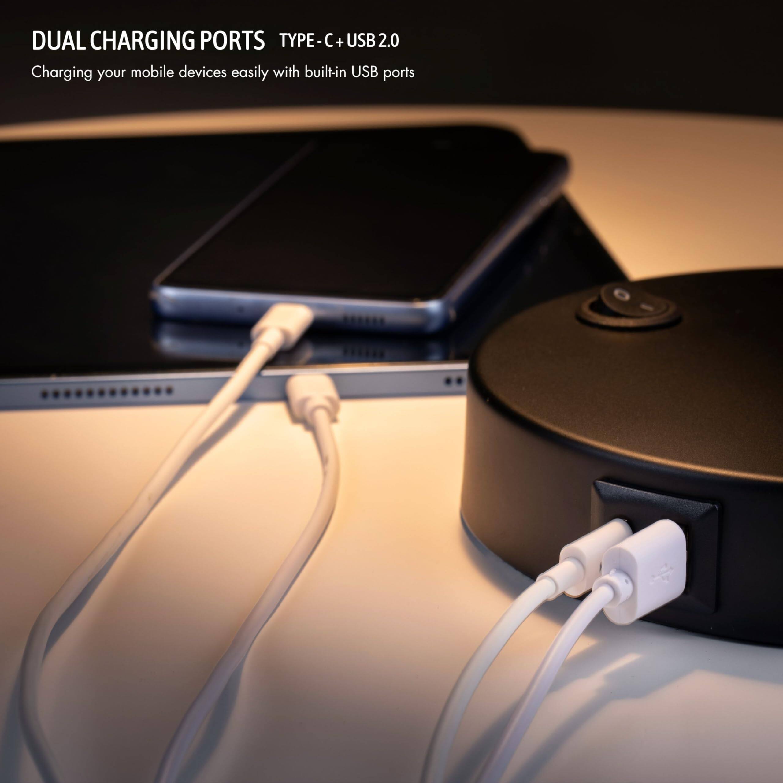 DUAL CHARGING PORTS  
TYPE-C + USB2.0  
Charging your mobile devices easily with built-in USB ports