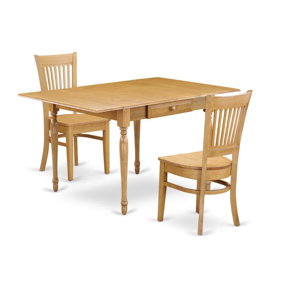 Left. East West Furniture - Dining Room Set Oak - Brown.