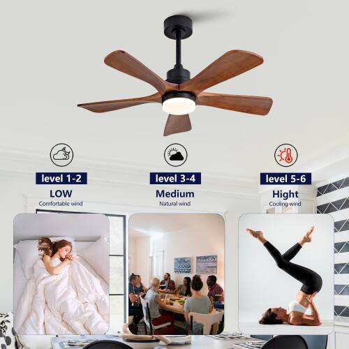level 1-2 LOW  
Comfortable wind  
level 3-4 Medium  
Natural wind  
level 5-6 High  
Cooling wind