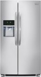 Front. Frigidaire - Gallery 22.6 Cu. Ft. Frost-Free Side-by-Side Refrigerator with Thru-the-Door Ice and Water - Stainless Steel.
