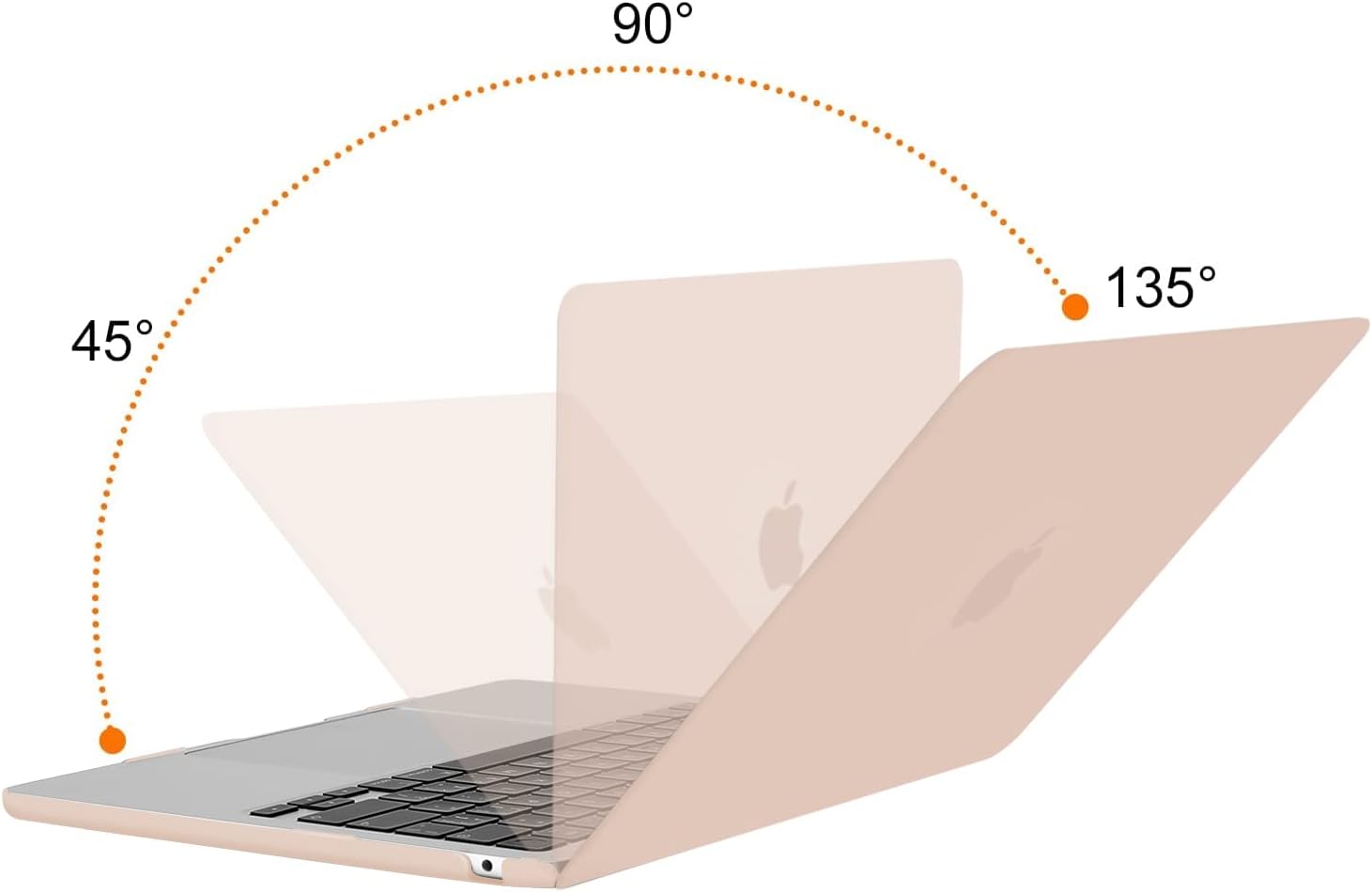 Back. mosiso - Case for MacBook Air 13 inch M5 M4 M3 M2 A3449 A3240 A3113 A2681 (2022-2026) - Camel.