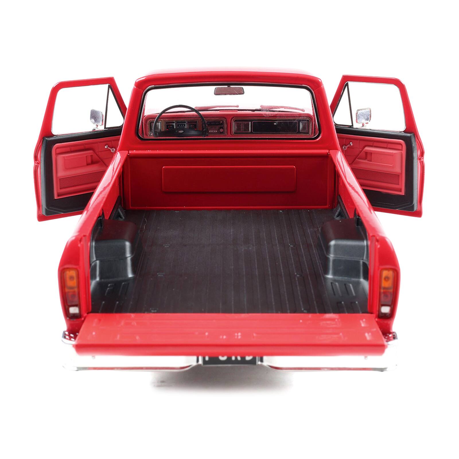Alt View 2. IXO - 1974 Ford F-100 Pickup Truck Candy Apple Red 1/18 Diecast Model Car by IXO Models.