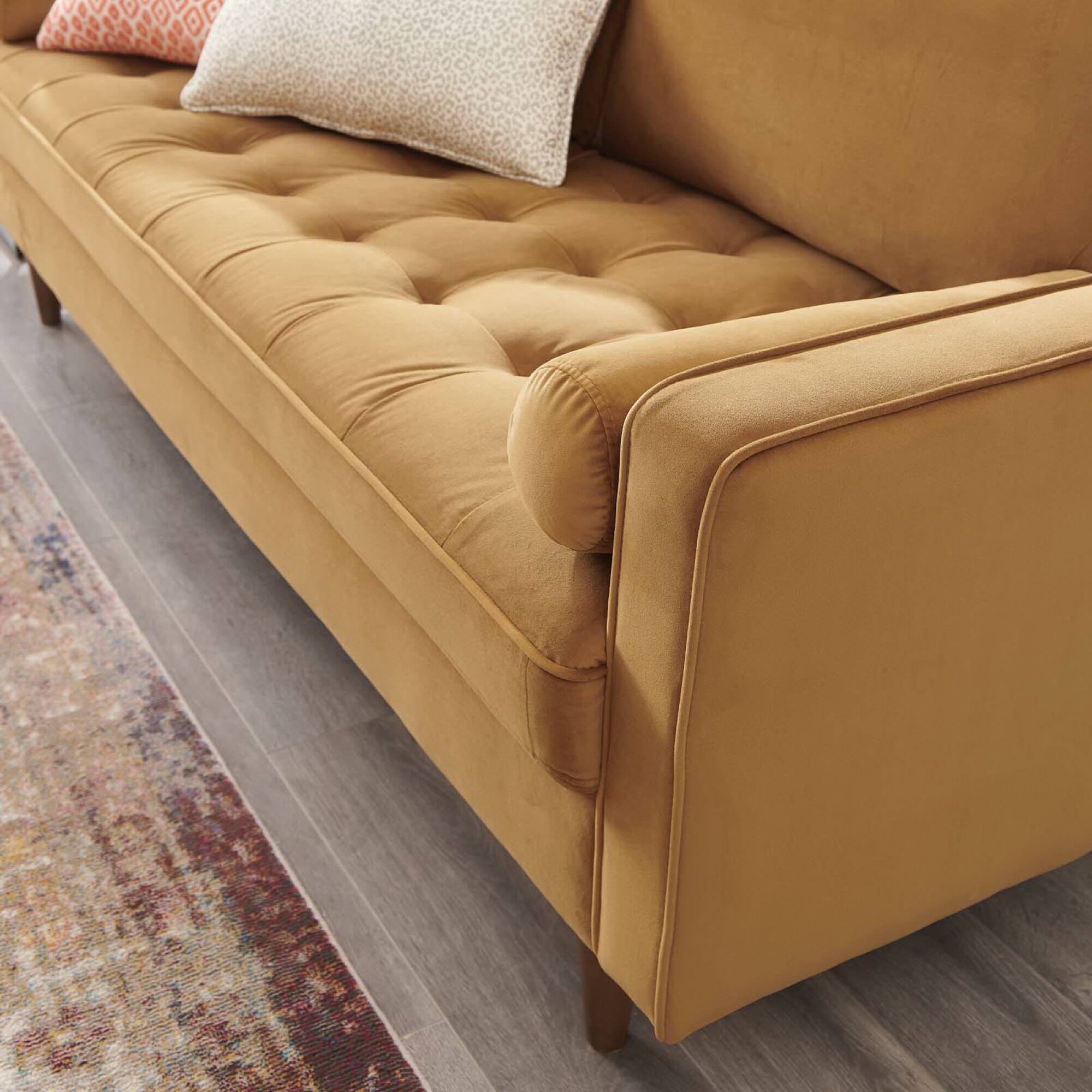 Alt View 6. Modway - Valour Performance Velvet Sofa by Modway - Brown.