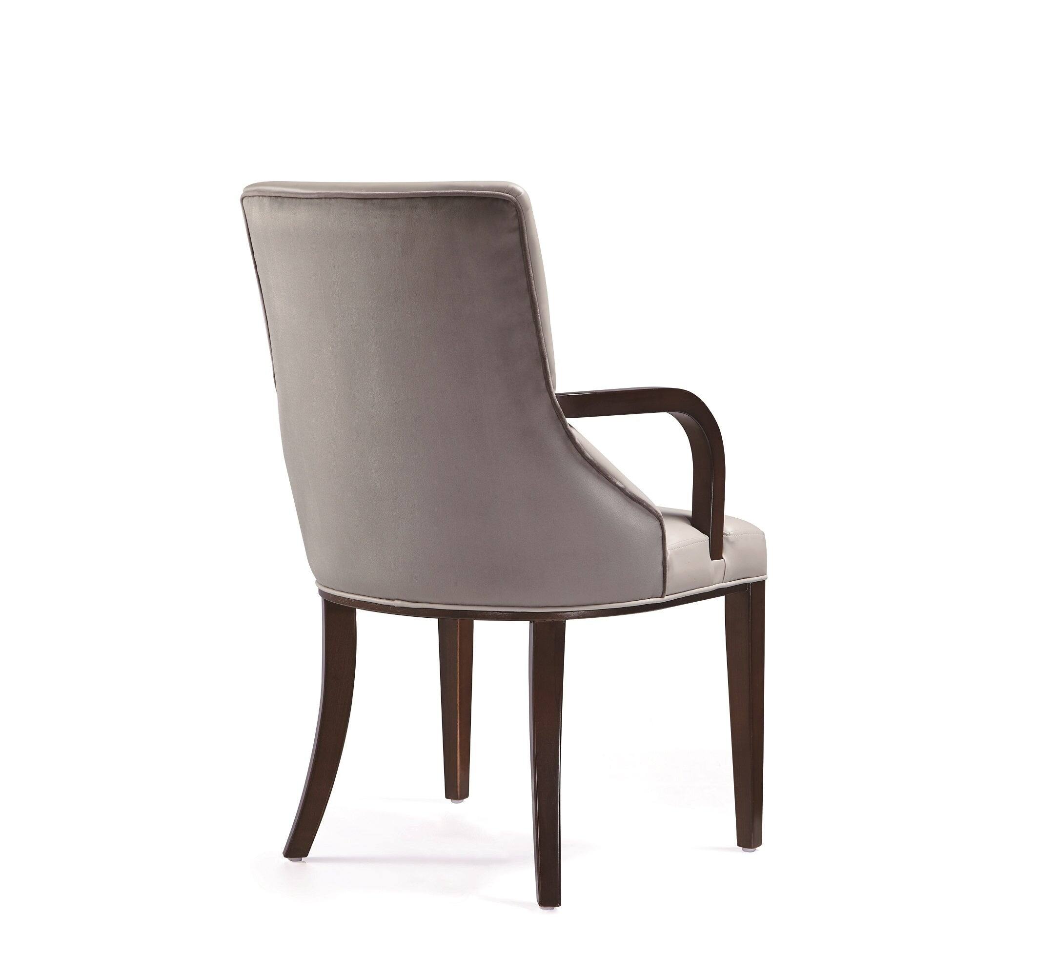 Manhattan Comfort Shubert Modern Wood Vegan Leather and Velvet Dining ...
