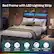 Bed Frame with LED Lighting Strip - Remote Control Switch Control APP Control 7 Changing 22 Dynamic Colors Modes