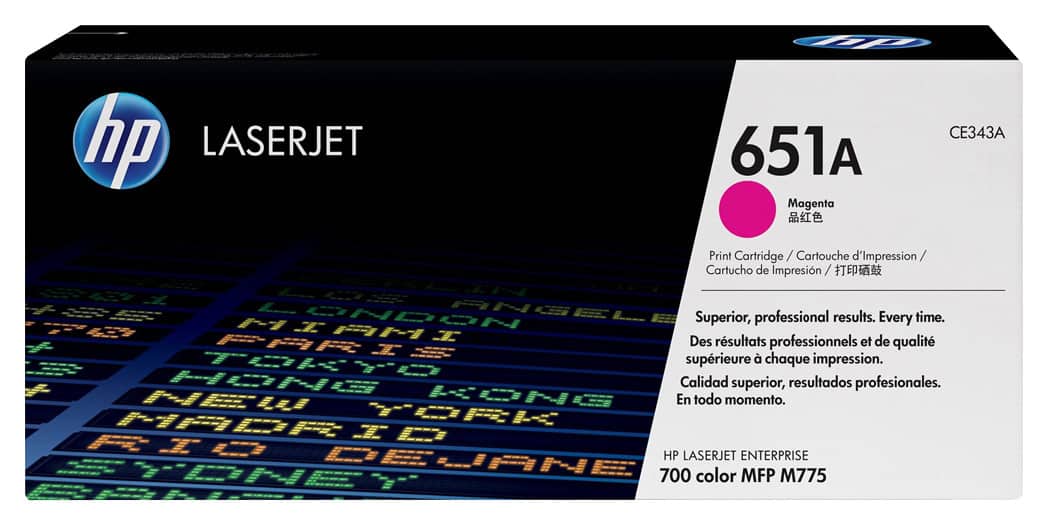 Front. HP - 651A Toner Cartridge - Magenta.