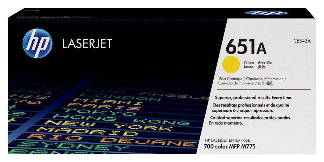 Front. HP - 651A Toner Cartridge - Yellow.