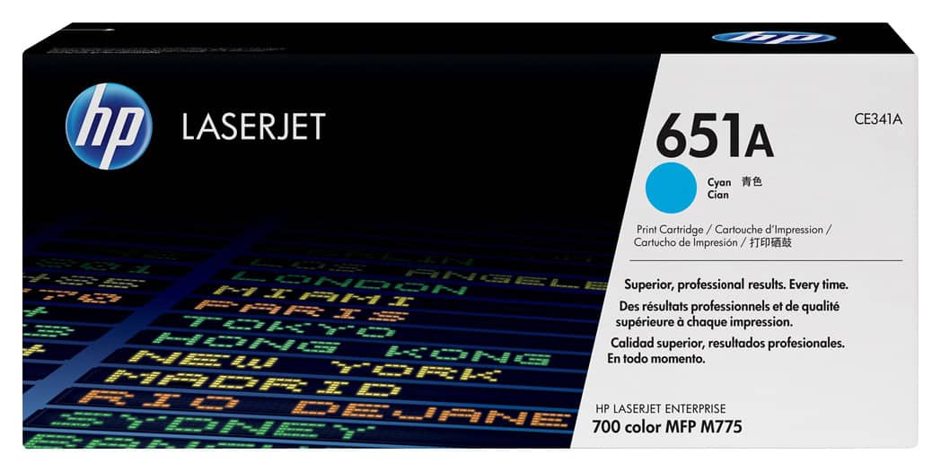 Front. HP - 651A Toner Cartridge - Cyan.