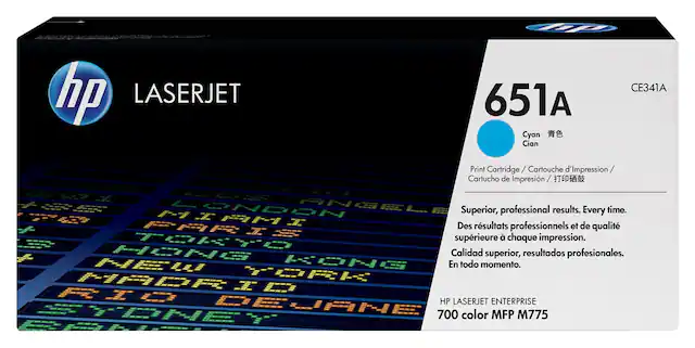 Front. HP - 651A Toner Cartridge - Cyan.