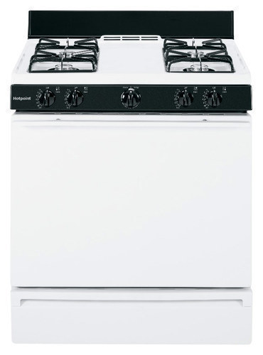Hotpoint 30-in 4 Burners 4.8-cu ft Freestanding Gas Range (White) at