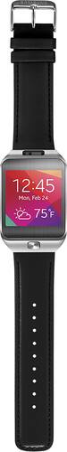 Samsung - Leather Band for Gear 2 and Gear 2 Neo Smart Watches - Black-Angle_Standard