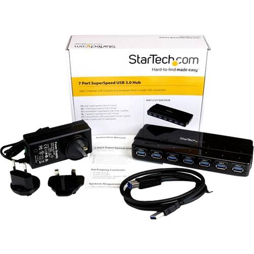 Alt View 12. StarTech.com - 7-Port USB 3.0 Hub - black.