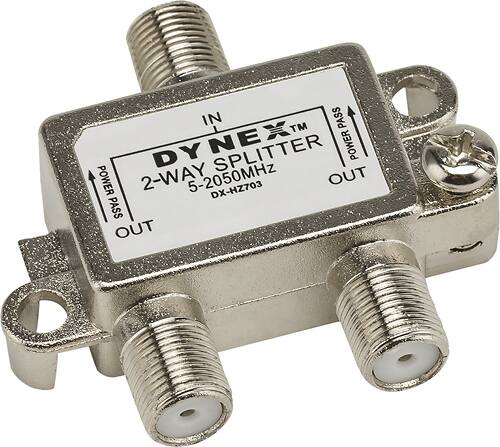 Best Buy: Dynex™ 2-Way Coaxial Splitter Silver DX-HZ703