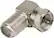 Front. Dynex™ - F Male-to-F Female Right-Angle Coaxial Adapter - Silver.