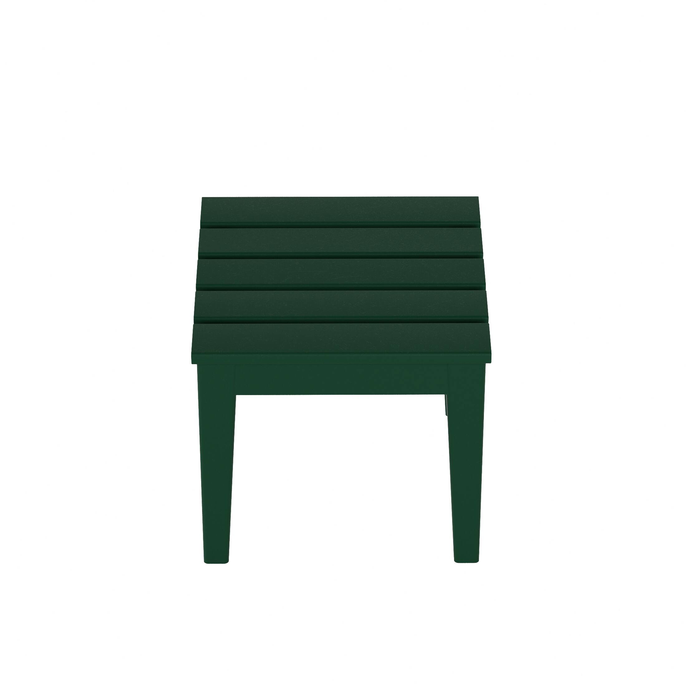 Alt View 1. WestinTrends - WestinTrends Ashore Outdoor Patio Modern Adirondack Side Table - Dark Green.